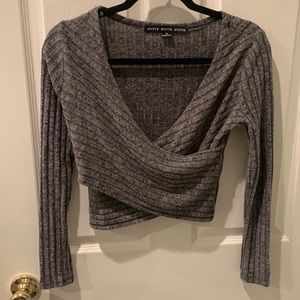 Grey crop sweater!